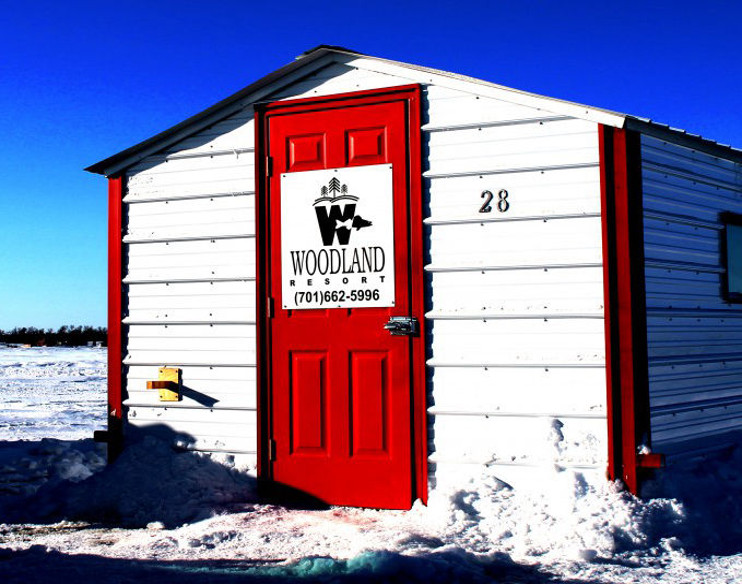 Win a 6-person Ice House Rental from Woodland Resort